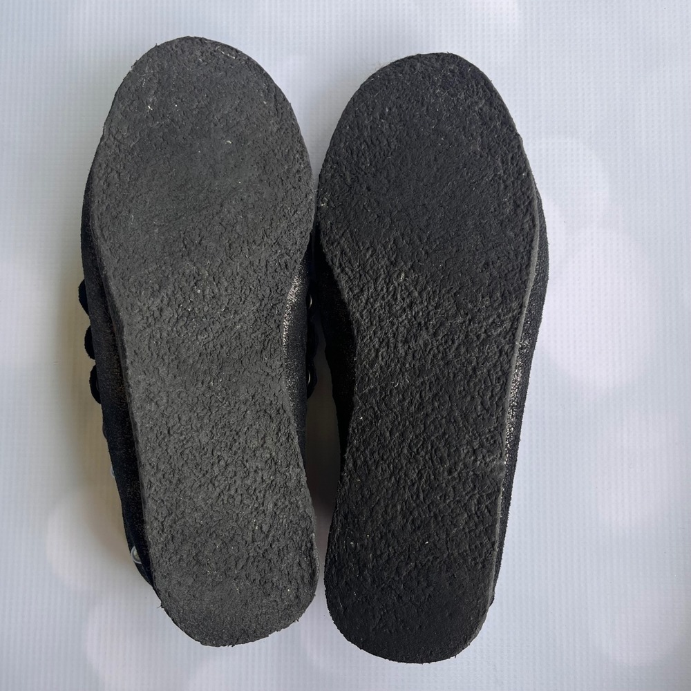 COACH Rexy Roccasin Glitter Pearl Leather Shearling Western Moccasin Loafers 8 - Picture 8 of 11